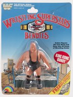 LJN WRESTLING SUPERSTARS BENDIES (1985) - KING KONG BUNDY CARDED FIGURE.