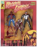 TOY BIZ MAXIMUM CARNAGE TRIPLE THREAT ACTION FIGURE SET.