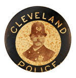 "CLEVELAND POLICE" WITH EARLIEST POLICE BUTTON PHOTO FROM HAKE COLLECTION & CPB.