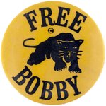 "FREE BOBBY" SEALE BLACK PANTHER BUTTON.