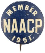 "MEMBER" NAACP 1951 LITHO CIVIL RIGHTS BUTTON.