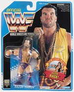 HASBRO WWF (1994) - RAZOR RAMON (PURPLE TRUNKS) SERIES 10 CARDED ACTION FIGURE.