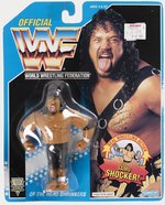 HASBRO WWF (1993) - SAMU OF THE HEAD SHRINKERS SERIES 10 CARDED ACTION FIGURE.