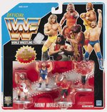 HASBRO WWF MINI WRESTLERS (1991) - THE NATURAL DISASTERS & LEGION OF DOOM CARDED FIGURE SET.