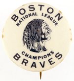 1948 BOSTON BRAVES "NATIONAL LEAGUE CHAMPIONS" BUTTON.