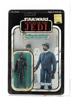 STAR WARS: RETURN OF THE JEDI (1983) - BESPIN SECURITY GUARD (BLACK) 77 BACK-A AFA 75 EX+/NM.