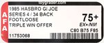 G.I. JOE (1985) - FOOTLOOSE SERIES 4/34 BACK AFA 75+ EX+/NM.