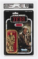 STAR WARS: RETURN OF THE JEDI (1984) - HAN SOLO (TRENCH COAT) 79 BACK-A AFA 85 Y-NM+.