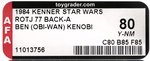 STAR WARS: RETURN OF THE JEDI (1984) - BEN (OBI-WAN) KENOBI 77 BACK-A AFA 80 Y-NM.