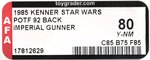 STAR WARS: THE POWER OF THE FORCE (1985) - IMPERIAL GUNNER 92 BACK AFA 80 Y-NM.