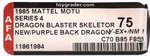 MASTERS OF THE UNIVERSE (1985) - DRAGON BLASTER SKELETOR SERIES 4/12 BACK AFA 75 Y-EX+/NM.