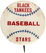 1940s NEGRO LEAGUE BLACK YANKEES BASEBALL STARS BUTTON.