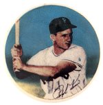 1950s RALPH KINER (HOF) COLOR PHOTO BUTTON.