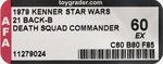 STAR WARS (1979) - DEATH SQUAD COMMANDER 21 BACK-B AFA 60 EX.