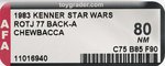 STAR WARS: RETURN OF THE JEDI (1983) - CHEWBACCA 77 BACK-A AFA 80 NM.