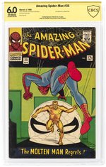 AMAZING SPIDER-MAN #35 APRIL 1966 CBCS VERIFIED SIGNATURE 6.0 FINE.