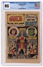 INCREDIBLE HULK #5 JANUARY 1963 CGC NG (FIRST TYRANNUS, COVERLESS).