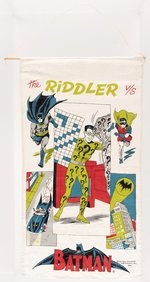 "BATMAN VS. THE RIDDLER" FABRIC WALL HANGING.