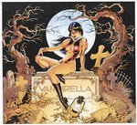 DAVE STEVENS SIGNED VAMPIRELLA "BACK FROM THE GRAVE" ART PRINT.