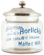 "HORLICK'S THE ORIGINAL MALTED MILK" STORE DISPLAY JAR.