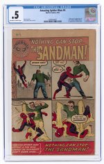 AMAZING SPIDER-MAN #4 SEPTEMBER 1963 CGC 0.5 POOR (FIRST SANDMAN).