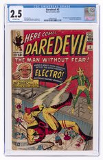 DAREDEVIL #2 JUNE 1964 CGC 2.5 GOOD+.