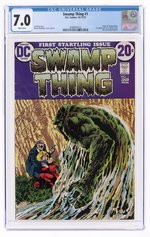 SWAMP THING #1 OCTOBER-NOVEMBER 1972 CGC 7.0 FINE/VF (FIRST ALEC HOLLAND).