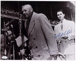 NEW YORK YANKEES BROADCASTER MEL ALLEN (HOF) SIGNED OVERSIZED PHOTO.