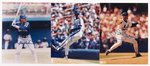 NEW YORK METS - GARY CARTER (HOF), DOC GOODEN & JOHN FRANCO SIGNED PHOTO TRIO.