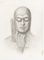 THE PHANTOM ORIGINAL ART PENCIL PORTRAIT DRAWING BY ED RHOADES.