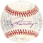 1992 NEW YORK METS TEAM-SIGNED BASEBALL.