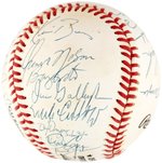 1992 NEW YORK METS TEAM-SIGNED BASEBALL.