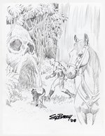 THE PHANTOM ORIGINAL ART PENCIL DRAWING BY SY BARRY.