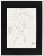 THE PHANTOM ORIGINAL ART PENCIL DRAWING BY FRED FREDERICKS.