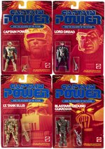 CAPTAIN POWER CARDED ACTION FIGURE CARDED LOT OF FOUR.