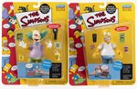 THE SIMPSONS PLAYMATES SERIES 1 LOT OF FIVE CARDED ACTION FIGURES.