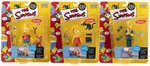 THE SIMPSONS PLAYMATES SERIES 1 LOT OF FIVE CARDED ACTION FIGURES.