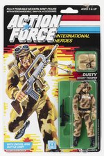 G.I. JOE ACTION FORCE (1986) - DUSTY 20 BACK CARDED ACTION FIGURE.