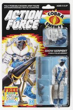 G.I. JOE ACTION FORCE (1986) - SNOW SERPENT 20 BACK CARDED ACTION FIGURE.