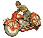 "TECHNOFIX" RACING RIDER WIND-UP MOTORCYCLE.