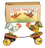 "COCK FIGHTING" BOXED WIND-UP.