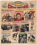 "THE NEW YORK TIMES - AURORA COMIC SECTION" RARE 1965 ONE-DAY PROMOTIONAL NEWSPAPER INSERT.