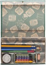 BUCK ROGERS - PENCIL CASE WITH COMPLETE CONTENTS.