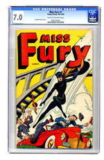 MISS FURY #7 FALL 1945 CGC 7.0 CREAM TO OFF-WHITE PAGES.