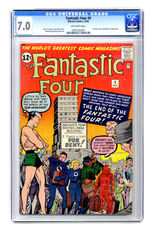 FANTASTIC FOUR #9 DECEMBER 1962 CGC 7.0 OFF-WHITE PAGES.