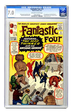 FANTASTIC FOUR #15 JUNE 1963 CGC 7.0 OFF-WHITE TO WHITE PAGES.