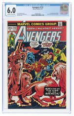 AVENGERS #112 JUNE 1973 CGC 6.0 FINE (FIRST MANTIS).