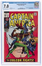 CAPTAIN AMERICA #118 OCTOBER 1969 CGC 7.0 FINE/VF.