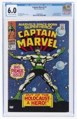 CAPTAIN MARVEL #1 MAY 1968 CGC 6.0 FINE.