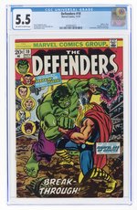 DEFENDERS #10 NOVEMBER 1973 CGC 5.5 FINE- (INCREDIBLE HULK VS. THOR).